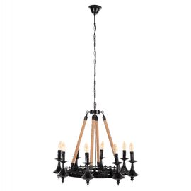 ΦΩΤΙΣΤΙΚΟ ΟΡΟΦΗΣ ΚΡΕΜΑΣΤΟ 8-ΦΩΤΟ HM4169 ΜΑΥΡΟ ΜΕΤΑΛΛΟ-ΣΧΟΙΝΙ Φ66x131Υεκ. - ΦΩΤΙΣΤΙΚΑ ΟΡΟΦΗΣ στο Milonadakis.gr