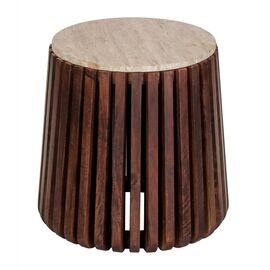 ΒΟΗΘΗΤΙΚΟ ΤΡΑΠΕΖΙ KREST HM9711 ΜΑΣΙΦ ΞΥΛΟ ΑΚΑΚΙΑΣ ΣΕ ΚΑΦΕ-ΤΡΑΒΕΡΤΙΝA Φ50x50Υεκ. - ΒΟΗΘΗΤΙΚΑ ΤΡΑΠΕΖΑΚΙΑ στο Milonadakis.gr