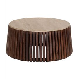 ΤΡΑΠΕΖΙ ΣΑΛΟΝΙΟΥ KREST HM9712 ΜΑΣΙΦ ΞΥΛΟ ΑΚΑΚΙΑΣ ΣΕ ΚΑΦΕ-ΤΡΑΒΕΡΤΙΝA Φ90x40Υεκ. - ΤΡΑΠΕΖΑΚΙΑ ΣΑΛΟΝΙΟΥ στο Milonadakis.gr