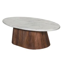 ΤΡΑΠΕΖΙ ΣΑΛΟΝΙΟΥ ΟΒΑΛ PURGER HM9716 ΜΑΣΙΦ MANGO-ΛΕΥΚΟ ΜΑΡΜΑΡΟ 120x70x38Υεκ. - ΤΡΑΠΕΖΑΚΙΑ ΣΑΛΟΝΙΟΥ στο Milonadakis.gr