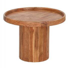 ΤΡΑΠΕΖΙ ΣΑΛΟΝΙΟΥ ΣΤΡΟΓΓΥΛΟ RAJJEH HM9693 ΜΑΣΙΦ ΑΚΑΚΙΑ ΦΥΣΙΚΟ ΧΡΩΜΑ Φ60x45Υεκ. - ΤΡΑΠΕΖΑΚΙΑ ΣΑΛΟΝΙΟΥ στο Milonadakis.gr