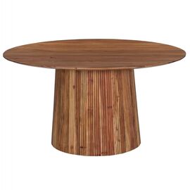 ΤΡΑΠΕΖΙ ΤΡΑΠΕΖΑΡΙΑΣ ΣΤΡΟΓΓΥΛΟ GROOT HM9685 ΜΑΣΙΦ ΑΚΑΚΙΑ ΣΕ ΦΥΣΙΚΟ Φ150x76Υεκ - ΤΡΑΠΕΖΙΑ ΚΟΥΖΙΝΑΣ στο Milonadakis.gr