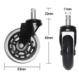 Σετ 5τμχ Ρόδες Pro 63χιλ. Ελαστικής Πολυουρεθάνης Για Καρέκλα Γραφείου - ΒΟΗΘΗΤΙΚΑ ΣΚΑΜΠΩ στο Milonadakis.gr