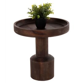 ΤΡΑΠΕΖΙ ΣΑΛΟΝΙΟΥ ΣΤΡΟΓΓΥΛΟ CRAMM HM9700 ΜΑΣΙΦ MANGO ΣΚΟΥΡΟ ΚΑΦΕ Φ45x47Υεκ. - ΤΡΑΠΕΖΑΚΙΑ ΣΑΛΟΝΙΟΥ στο Milonadakis.gr