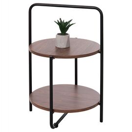 ΒΟΗΘΗΤΙΚΟ ΤΡΑΠΕΖΙ SYLO HM9618.02 MDF ΣΕ ΚΑΡΥΔΙ-ΜΑΥΡΟ ΜΕΤΑΛΛΟ Φ44x66Υεκ. - ΒΟΗΘΗΤΙΚΑ ΤΡΑΠΕΖΑΚΙΑ στο Milonadakis.gr