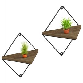 ΣΕΤ ΡΑΦΙΑ ΤΟΙΧΟΥ EVERLEIGH HM8951.11 ΜΕΤΑΛΛΟ ΜΑΥΡΟ-ΜΕΛΑΜΙΝΗ ΦΥΣΙΚΟ 22x13x30Υεκ. - ΡΑΦΙΑ ΤΟΙΧΟΥ στο Milonadakis.gr