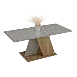 ΤΡΑΠΕΖΙ ΣΑΛΟΝΙΟΥ DILE HM9528.02 ΜΕΛΑΜΙΝΗ ΣΕ STONE TEXTURE ΓΚΡΙ-ΦΥΣΙΚΟ 110x55x47Υεκ. - ΤΡΑΠΕΖΑΚΙΑ ΣΑΛΟΝΙΟΥ στο Milonadakis.gr