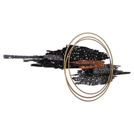 ΔΙΑΚΟΣΜΗΤΙΚΟ ΤΟΙΧΟΥ HM4196 ΜΕΤΑΛΛΟ ΣΕ ΜΑΥΡΟ-ΑΝΘΡΑΚΙ-ΧΡΥΣΟ 144x63,5Υ εκ. - ΔΙΑΚΟΣΜΗΤΙΚΑ ΤΟΙΧΟΥ στο Milonadakis.gr