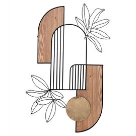 ΔΙΑΚΟΣΜΗΤΙΚΟ ΤΟΙΧΟΥ HM4218 ΞΥΛΟ ΣΕ ΦΥΣΙΚΟ-ΜΑΥΡΟ ΜΕΤΑΛΛΟ 66x100Υ εκ. - ΔΙΑΚΟΣΜΗΤΙΚΑ ΤΟΙΧΟΥ στο Milonadakis.gr