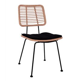 ΚΑΡΕΚΛΑ ΕΞ.ΧΩΡΟΥ ALLEGRA HM5454.11 ΜΕΤΑΛΛΟ&ΜΑΞΙΛΑΡΙ ΜΑΥΡΟ-ΜΠΕΖ WICKER 50,5x49,5x88Υεκ - ΚΑΡΕΚΛΕΣ - ΠΟΛΥΘΡΟΝΕΣ στο Milonadakis.gr