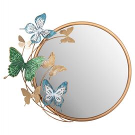 ΚΑΘΡΕΠΤΗΣ ΤΟΙΧΟΥ ΣΤΡΟΓΓΥΛΟΣ ΗΜ4213 ΜΕΤΑΛΛΟ ΣΕ ΧΡΥΣΟ-ΠΡΑΣΙΝΟ-ΜΠΛΕ 62x6,5x56Yεκ. - ΚΑΘΡΕΠΤΕΣ στο Milonadakis.gr