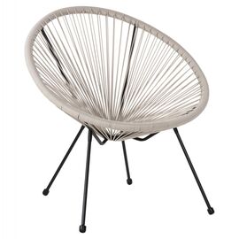 ΠΟΛΥΘΡΟΝΑ HM5872.03 ΤΥΠΟΥ ΦΩΛΙΑ ΜΕΤΑΛ. ACAPULCO ΜΑΥΡΗ-ΕΚΡΟΥ ΣΥΝΘ. RATTAN 71x72x80Υεκ - ΚΑΡΕΚΛΕΣ - ΠΟΛΥΘΡΟΝΕΣ στο Milonadakis.gr