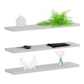 ΣΕΤ 3 ΡΑΦΙΑ ΤΟΙΧΟΥ CASSIUS HM8966.11 ΜΕΛΑΜΙΝΗ ΣΕ ΛΕΥΚΟ 60x14,5 εκ - ΡΑΦΙΑ ΤΟΙΧΟΥ στο Milonadakis.gr