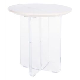 ΤΡΑΠΕΖΙ ΣΑΛΟΝΙΟΥ ACRYLON HM9779.01 HPL ΛΕΥΚΟ ΜΑΡΜΑΡΟ-ΑΚΡΥΛΙΚΟ ΠΟΔΙ Φ40x41Υεκ. - ΤΡΑΠΕΖΑΚΙΑ ΣΑΛΟΝΙΟΥ στο Milonadakis.gr