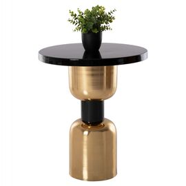 ΒΟΗΘΗΤΙΚΟ ΤΡΑΠΕΖΑΚΙ SURAT HM4236.04 ΜΕΤΑΛΛΟ ΣΕ ΜΑΥΡΟ-ΧΡΥΣΟ Φ50,5x59,5Υ εκ. - ΒΟΗΘΗΤΙΚΑ ΤΡΑΠΕΖΑΚΙΑ στο Milonadakis.gr