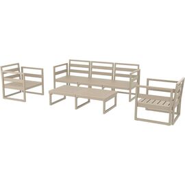 MYKONOS SET 3ΘΕΣ.TAUPE ΧΩΡΙΣ ΜΑΞ.(3ΘΕΣ.+2ΠΟΛ.+ΤΡΑΠ 130εκ.) - ΣΕΤ ΣΑΛΟΝΙΑ στο Milonadakis.gr