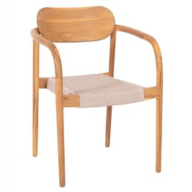 ΠΟΛΥΘΡΟΝΑ OSLO HM9636.07 ΞΥΛΟ TEAK ΦΥΣΙΚΟ & ΜΠΕΖ ΣΧΟΙΝΙ 55x54x80Yεκ. - ΚΑΡΕΚΛΕΣ - ΠΟΛΥΘΡΟΝΕΣ ΕΣ. στο Milonadakis.gr