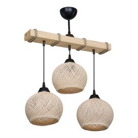 Φωτιστικό οροφής τρίφωτο Fiona pakoworld Ε27 κρεμ-φυσικό 50x20x63εκ - ΦΩΤΙΣΤΙΚΑ ΟΡΟΦΗΣ στο Milonadakis.gr