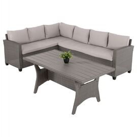 ΣΕΤ ΣΑΛΟΝΙ ΔΕΞΙΑ ΓΩΝΙΑ & ΤΡΑΠΕΖΙ CARSON HM6078.01 ΓΚΡΙ ΣΥΝΘ.RATTAN-ΜΑΞΙΛΑΡΙΑ - ΣΕΤ ΣΑΛΟΝΙΑ στο Milonadakis.gr