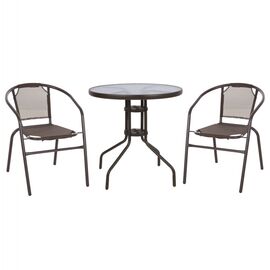 ΣΕΤ ΕΞΩΤ. ΧΩΡΟΥ 3ΤΜΧ HM10712 ΚΑΦΕ ΜΕΤΑΛΛΟ-ΓΥΑΛΙ ΑΣΦΑΛΕΙΑΣ-ΚΑΦΕ TEXTILENE - ΣΕΤ ΤΡΑΠΕΖΑΡΙΕΣ στο Milonadakis.gr