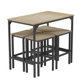 ΣΕΤ ΤΡΑΠΕΖΑΡΙΑ ΜΠΑΡ 5ΤΜΧ BOXY HM9882.01 ΜΑΥΡΟ ΜΕΤΑΛΛΟ-ΜΕΛΑΜΙΝΗ ΣΕ SONAMA - ΤΡΑΠΕΖΑΡΙΕΣ στο Milonadakis.gr