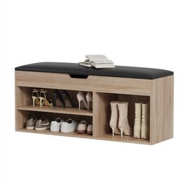 ΠΑΠΟΥΤΣΟΘΗΚΗ ΜΕ ΚΑΘΙΣΜΑ ROMIR HM2478.01 ΜΕΛΑΜΙΝΗ ΣΟΝΑΜΑ-ΚΑΘΙΣΜΑ PU ΚΑΦΕ 100x30x44Υ - ΝΤΟΥΛΑΠΙΑ - ΠΑΠΟΥΤΣΟΘΗΚΕΣ στο Milonadakis.gr