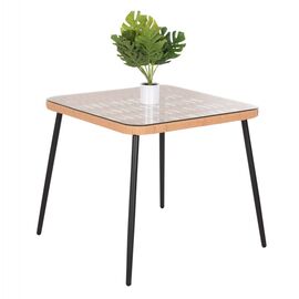 ΤΡΑΠΕΖΙ ΤΕΤΡΑΓΩΝΟ ALLEGRA HM5536.11 ΜΕΤΑΛ.ΜΑΥΡΟ-P.E. RATTAN ΦΥΣΙΚΟ 79,5x79,5x72,5Υεκ - ΤΡΑΠΕΖΙΑ ΕΞ. ΧΩΡΟΥ στο Milonadakis.gr