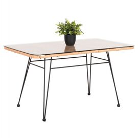 ΤΡΑΠΕΖΙ ΕΞ.ΧΩΡΟΥ ΧΑΜΗΛΟ ALLEGRA HM6076 ΜΑΥΡΟ ΜΕΤΑΛΛΟ-ΜΠΕΖ WICKER 95X55X51.5Yεκ. - ΤΡΑΠΕΖΙΑ ΕΞ. ΧΩΡΟΥ στο Milonadakis.gr