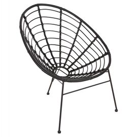 ΠΟΛΥΘΡΟΝΑ ΤΥΠΟΥ ΦΩΛΙΑ ΜΕΤΑΛΛΙΚΗ ALLEGRA HM5458.12 ΜΕ WICKER-ΜΑΥΡΟ 73x78x88Υεκ. - ΚΑΡΕΚΛΕΣ - ΠΟΛΥΘΡΟΝΕΣ στο Milonadakis.gr