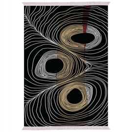 ΧΑΛΙ ΣΑΛΟΝΙΟΥ ME ΚΡΟΣΙΑ JOSIANE ΜΑΥΡΟ - ΧΡΥΣΟ - ΓΚΡΙ HM7676.27 80X150 εκ. - ΣΠΙΤΙΟΥ στο Milonadakis.gr