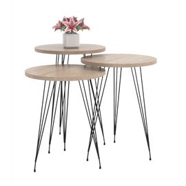 ΣΕΤ ΒΟΗΘ.ΤΡΑΠΕΖΑΚΙΑ NISSA HM18173.03 ΜΕΛΑΜΙΝΗ ΣΕ ΣΟΝΑΜΑ-ΜΑΥΡΑ ΜΕΤΑΛ.ΠΟΔΙΑ - ΒΟΗΘΗΤΙΚΑ ΤΡΑΠΕΖΑΚΙΑ στο Milonadakis.gr