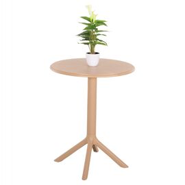 ΤΡΑΠΕΖΙ ΠΟΛΥΠΡΟΠΥΛΕΝΙΟΥ ΣΤΡΟΓΓΥΛΟ TERRIN HM6124.14 ΚΑΠΟΥΤΣΙΝΟ Φ61x77Υεκ. - ΤΡΑΠΕΖΙΑ ΕΞ. ΧΩΡΟΥ στο Milonadakis.gr