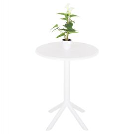 ΤΡΑΠΕΖΙ ΠΟΛΥΠΡΟΠΥΛΕΝΙΟΥ ΣΤΡΟΓΓΥΛΟ TERRIN HM6124.11 ΛΕΥΚΟ Φ61x77Υεκ. - ΤΡΑΠΕΖΙΑ ΕΞ. ΧΩΡΟΥ στο Milonadakis.gr