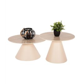 ΒΟΗΘΗΤΙΚΑ ΤΡΑΠΕΖΑΚΙΑ 2ΤΜΧ NANZA HM9927 ΜΕΤΑΛΛΟ ΚΡΕΜ-ΜΠΕΖ ΚΕΡΑΜΙΚΟ TOP Φ50&Φ60 εκ. - ΤΡΑΠΕΖΑΚΙΑ ΣΑΛΟΝΙΟΥ στο Milonadakis.gr