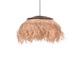 Φωτιστικό οροφής Hengiole Inart sisal σε φυσικό-μαύρο χρώμα Φ60x40εκ - ΦΩΤΙΣΤΙΚΑ ΟΡΟΦΗΣ στο Milonadakis.gr