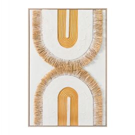 ΠΙΝΑΚΑΣ 3D HM4537.01 ΜΕ ΚΟΡΝΙΖΑ ΜΠΕΖ-ΚΑΜΒΑΣ ΛΕΥΚΟΣ-ΧΕΙΡΟΠΟΙΗΤΟΣ 80x3,5x120Υεκ. - ΠΙΝΑΚΕΣ στο Milonadakis.gr