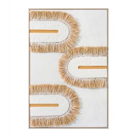 ΠΙΝΑΚΑΣ 3D HM4537.02 ΜΕ ΚΟΡΝΙΖΑ ΜΠΕΖ-ΚΑΜΒΑΣ ΛΕΥΚΟΣ-ΧΕΙΡΟΠΟΙΗΤΟΣ 80x3,5x120Υεκ. - ΠΙΝΑΚΕΣ στο Milonadakis.gr