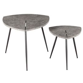 INDY SET CEMENT COLOR ΤΡΑΠΕΖΙ ΣΑΛΟΝΙΟΥ 60X60X50εκ. 40Χ40Χ40εκ. - ΤΡΑΠΕΖΑΚΙΑ ΣΑΛΟΝΙΟΥ στο Milonadakis.gr