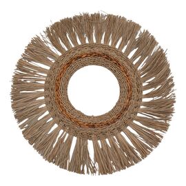 Καθρέπτης Fiole Inart ψάθα σε φυσική απόχρωση Φ90x6εκ - ΚΑΘΡΕΠΤΕΣ στο Milonadakis.gr