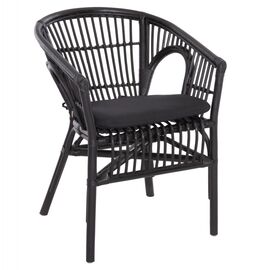 ΠΟΛΥΘΡΟΝΑ DAMPAR HM9929.03 RATTAN & ΜΑΞΙΛΑΡΙ ΣΕ ΜΑΥΡΟ 58x63x79Υεκ. - ΚΑΡΕΚΛΕΣ - ΠΟΛΥΘΡΟΝΕΣ στο Milonadakis.gr