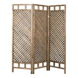 Παραβάν Locky pakoworld ξύλο αντικέ φυσικό 150x2x160εκ - ΠΑΡΑΒΑΝ στο Milonadakis.gr