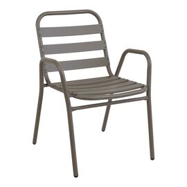 Πολυθρόνα Sussie pakoworld στοιβαζόμενη σαμπανιζέ μέταλλο με φέτες αλουμινίου 45x62x76εκ - ΚΑΡΕΚΛΕΣ - ΠΟΛΥΘΡΟΝΕΣ στο Milonadakis.gr