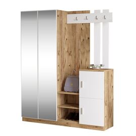 Έπιπλο εισόδου Doorse pakoworld μελαμίνης λευκό-sonoma 147.5x35x180εκ - ΕΠΙΠΛΑ ΕΙΣΟΔΟΥ στο Milonadakis.gr