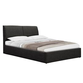 Κρεβάτι διπλό Violaine pakoworld ύφασμα ανθρακί με αποθηκευτικό χώρο 160x200εκ - ΚΡΕΒΑΤΙΑ στο Milonadakis.gr