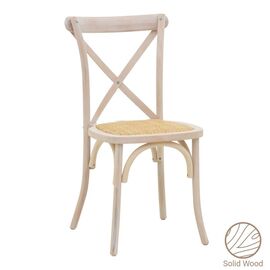 Καρέκλα Dylon pakoworld white wash ξύλο οξιάς-έδρα φυσικό rattan 48x52x89εκ - ΚΑΡΕΚΛΕΣ - ΠΟΛΥΘΡΟΝΕΣ ΕΣ. στο Milonadakis.gr
