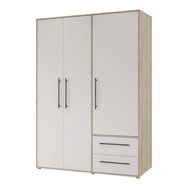 Ντουλάπα ρούχων Razol pakoworld τρίφυλλη λευκό-sonoma μελανίνης 144.5x59x200εκ - ΝΤΟΥΛΑΠΕΣ στο Milonadakis.gr
