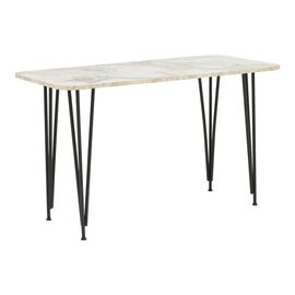 Τραπέζι Polkan pakoworld γκρι-μαύρο μελαμίνης 120x60x73εκ - ΤΡΑΠΕΖΙΑ ΚΟΥΖΙΝΑΣ στο Milonadakis.gr