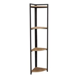 Επιδαπέδια γωνιακή ραφιέρα Byrk pakoworld oak-μαύρο μελαμίνης 30x30x160εκ - ΟΡΓΑΝΩΣΗ ΣΠΙΤΙΟΥ στο Milonadakis.gr