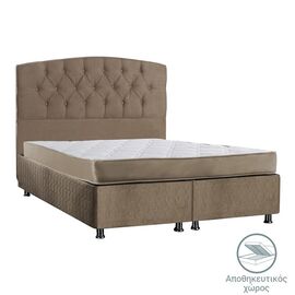Κρεβάτι Lanse pakoworld διπλό με αποθηκευτικό χώρο καφέ 160x200εκ - ΚΡΕΒΑΤΙΑ στο Milonadakis.gr