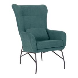 Πολυθρόνα - μπερζέρα Rimbo pakoworld πράσινο βελούδο-πόδι μαύρο μέταλλο 66x81x102εκ - ΚΑΡΕΚΛΕΣ - ΠΟΛΥΘΡΟΝΕΣ ΕΣ. στο Milonadakis.gr